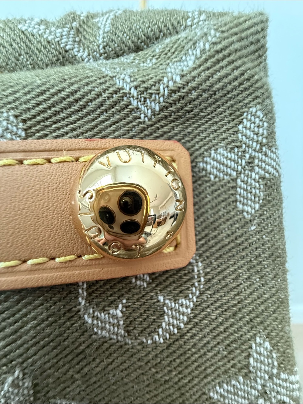 LV Olive green denim shoulder bag - Picture 10 of 12